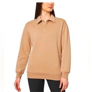 Mondetta Ladies' Collared Fleece Pullover Top